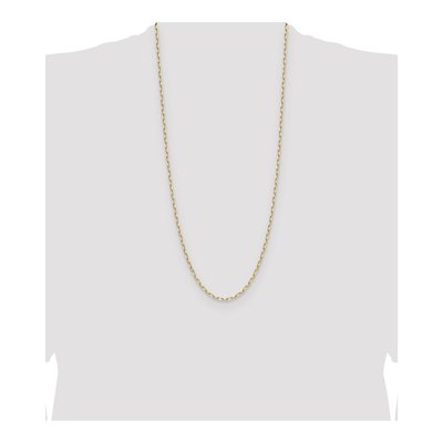 14K Yellow Gold 3mm Beveled Paperclip Chain – view 4