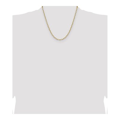 14K Yellow Gold 3.43mm Beveled Paperclip Chain – view 4