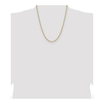 14K Yellow Gold 3.43mm Beveled Paperclip Chain – view 4