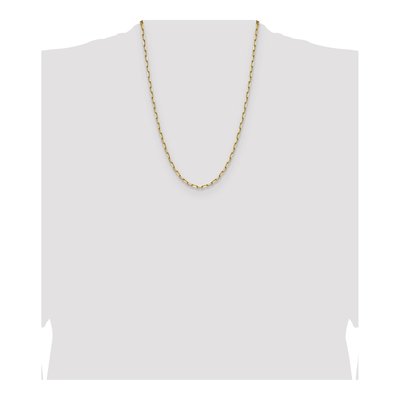 14K Yellow Gold 3.43mm Beveled Paperclip Chain – view 4