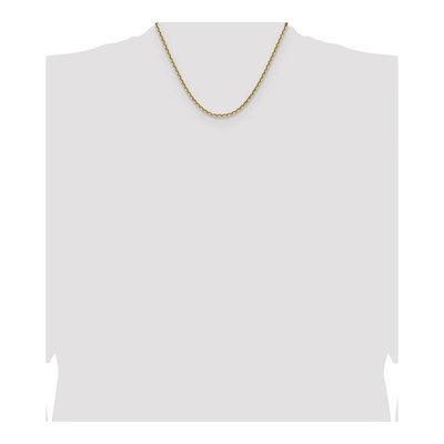 14K Yellow Gold 3.1mm Diamond-Cut French Open Link Chain – view 5