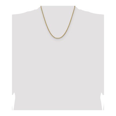 14K Yellow Gold 3.1mm Diamond-Cut French Open Link Chain – view 5