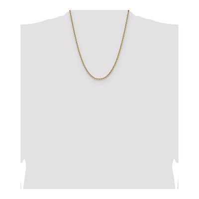 14K Yellow Gold 3.1mm Diamond-Cut French Open Link Chain – view 5