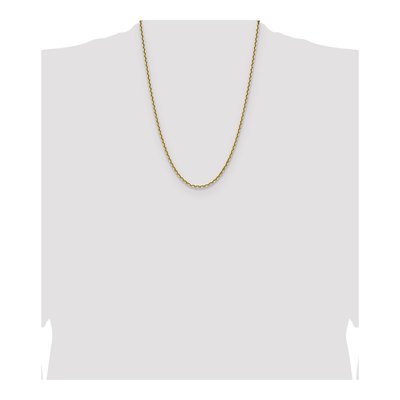 14K Yellow Gold 3.1mm Diamond-Cut French Open Link Chain – view 5