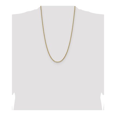 14K Yellow Gold 3.1mm Diamond-Cut French Open Link Chain – view 5