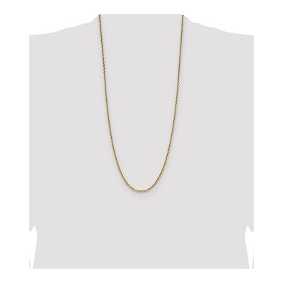 14K Yellow Gold 3.1mm Diamond-Cut French Open Link Chain – view 5