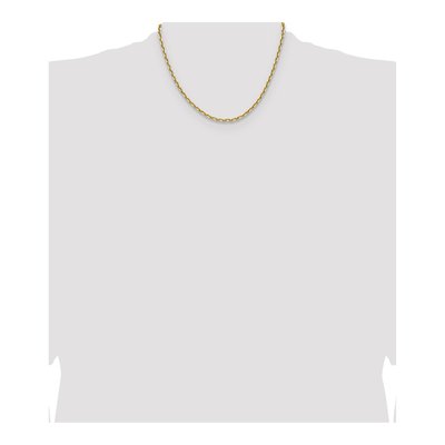 14K Yellow Gold 3.6mm Diamond-Cut French Open Link Chain – view 5