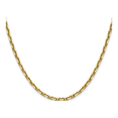 14K Yellow Gold 3.6mm Diamond-Cut French Open Link Chain – view 3