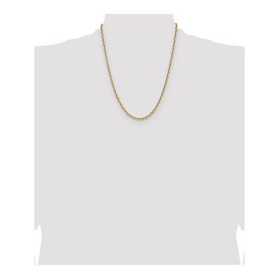 14K Yellow Gold 3.6mm Diamond-Cut French Open Link Chain – view 5