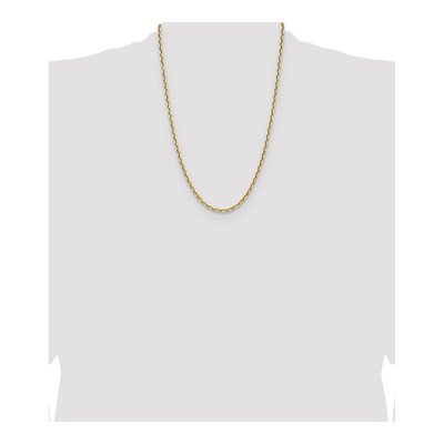 14K Yellow Gold 3.6mm Diamond-Cut French Open Link Chain – view 5