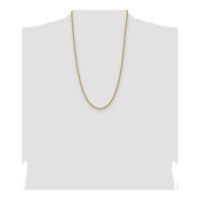 14K Yellow Gold 3.6mm Diamond-Cut French Open Link Chain – view 5