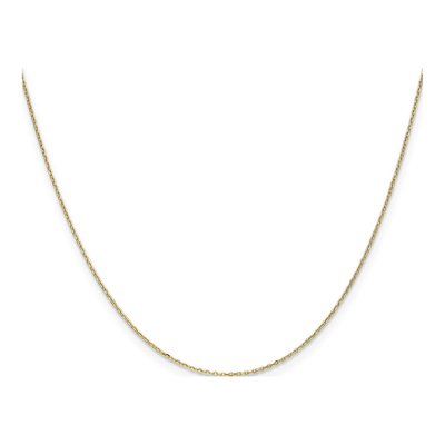 14K Yellow Gold 0.8mm Diamond-Cut Cable Chain – view 2