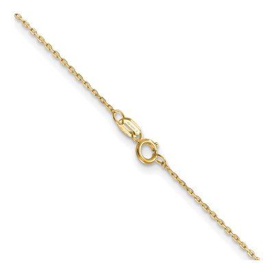 14K Yellow Gold 0.8mm Diamond-Cut Cable Chain – view 3