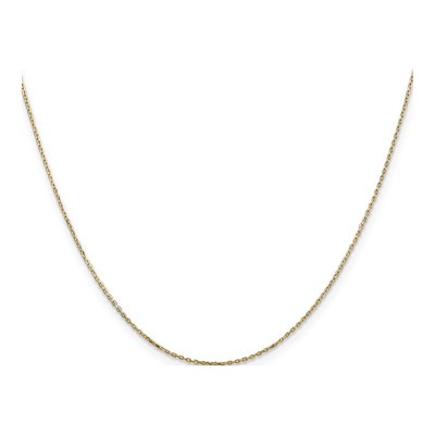 14K Yellow Gold 0.8mm Diamond-Cut Cable Chain – view 3