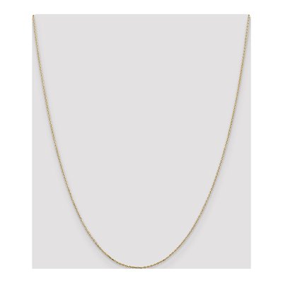 14K Yellow Gold 0.8mm Diamond-Cut Cable Chain – view 5