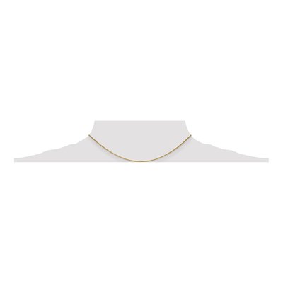 14K Yellow Gold 1mm Round Open Cable Chain – view 4