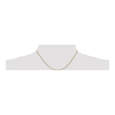 14K Yellow Gold 1mm Round Open Cable Chain – view 5