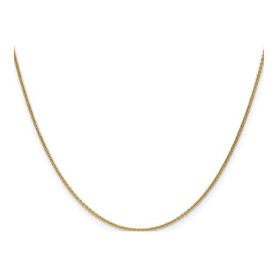 14K Yellow Gold 1mm Round Open Cable Chain – view 3