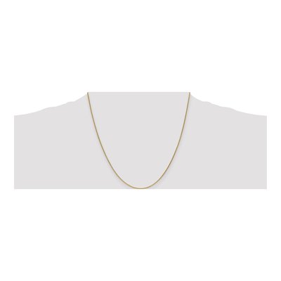 14K Yellow Gold 1mm Round Open Cable Chain – view 5