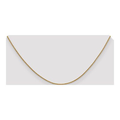 14K Yellow Gold 1.4mm Round Open Cable Chain – view 5