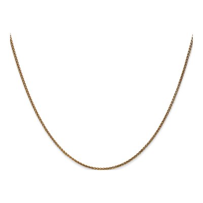 14K Yellow Gold 1.25mm Diamond-Cut Wheat Chain – view 4
