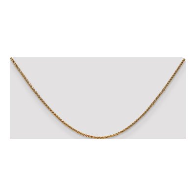 14K Yellow Gold 1.7mm Diamond-Cut Wheat Chain – view 6