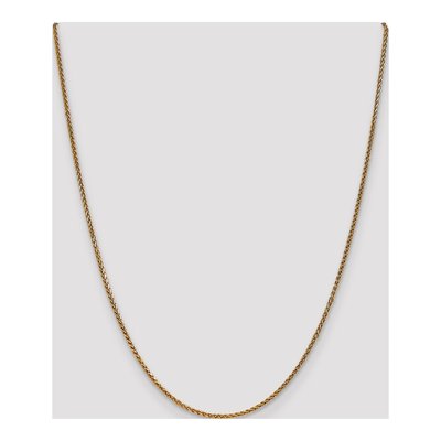 14K Yellow Gold 1.7mm Diamond-Cut Wheat Chain – view 5
