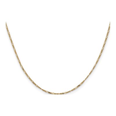 14K Yellow Gold 1.25mm Flat Figaro Chain – view 3