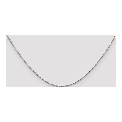 14K White Gold 1.25mm Round Wheat Chain – view 6