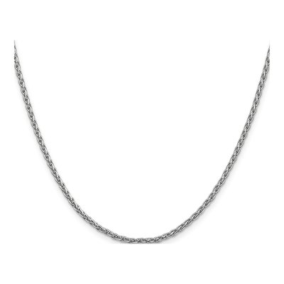 14K White Gold 2.25mm Wheat Chain – view 4