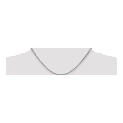 14K White Gold 2.25mm Wheat Chain – view 6