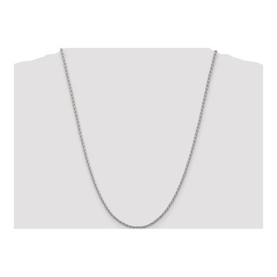 14K White Gold 2.25mm 24-inch Wheat Chain – view 5