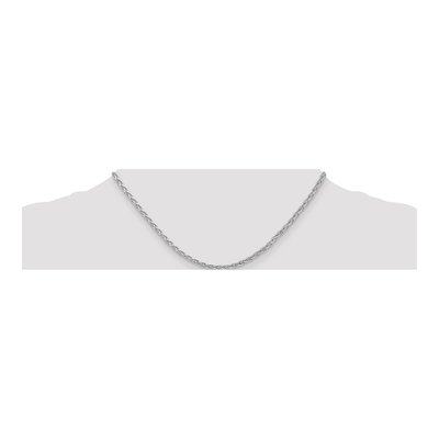 14K White Gold 3mm Wheat Chain – view 6