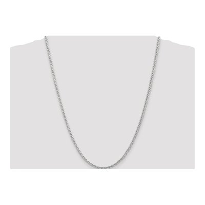 14K White Gold 3mm Parisian Wheat Chain – view 5