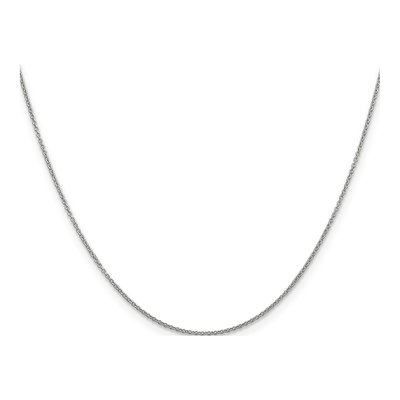 14K White Gold 0.9mm Cable Chain – view 3