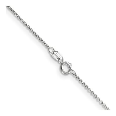 14K White Gold 0.9mm Cable Chain – view 5