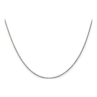 14K White Gold 0.9mm Cable Chain – view 3