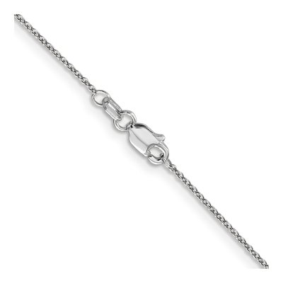 14K White Gold 0.9mm Cable Chain – view 5