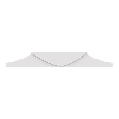 14K White Gold 1.2mm Diamond-Cut Beaded Chain – view 4