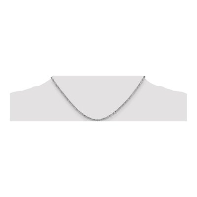 14K White Gold 2mm Byzantine Chain – view 5