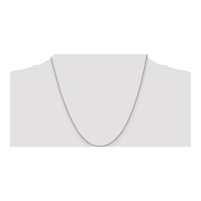 14K White Gold 1.3mm Rope Chain – view 6