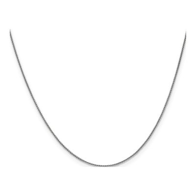 14K White Gold 0.85mm Wheat Chain – view 3