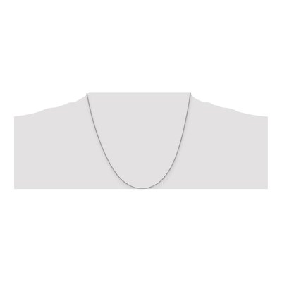 14K White Gold 0.85mm Wheat Chain – view 5