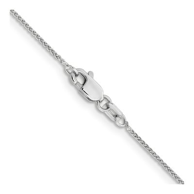 14K White Gold 0.85mm Wheat Chain – view 4