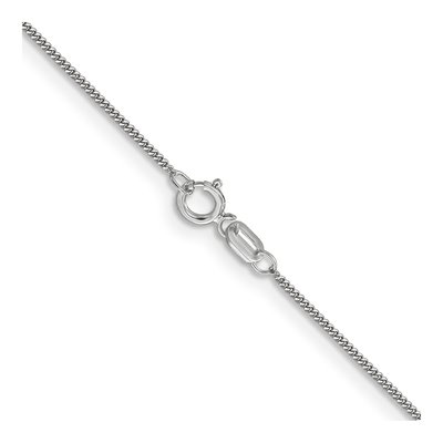 14K White Gold 0.9mm Curb Chain – view 4