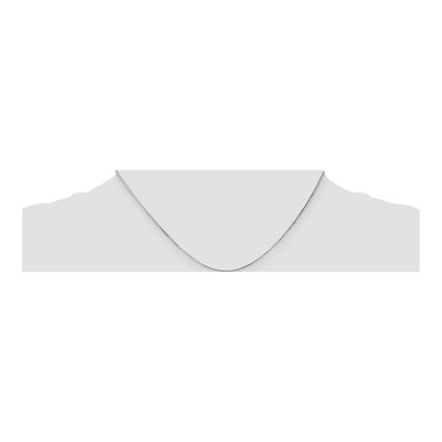 14K White Gold 0.9mm Curb Chain – view 6