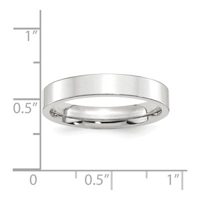 Platinum 4mm Flat Comfort-Fit Wedding Band – view 3