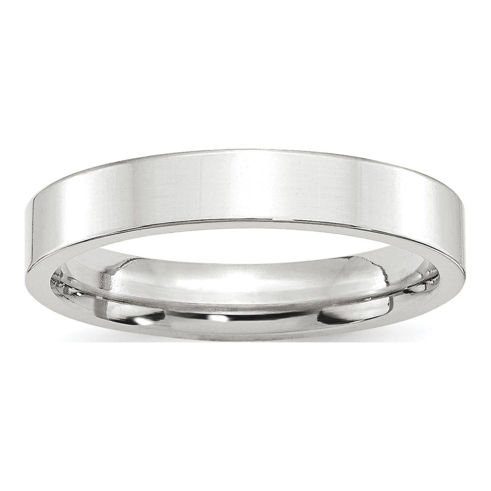 Platinum 4mm Flat Comfort-Fit Wedding Band