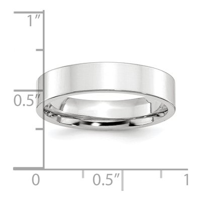 Men's Platinum 5mm Flat Comfort-Fit Wedding Band – view 3