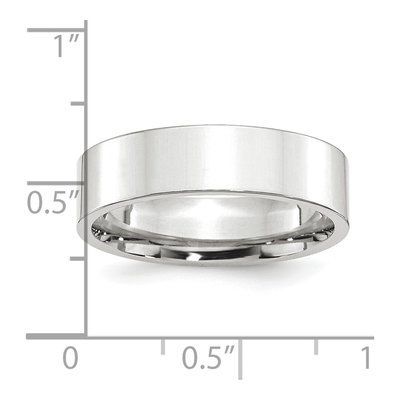 Platinum 6mm Flat Wedding Band – view 3